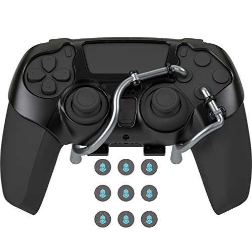 EXknight Leverback V2 Paddles Attachment, Back Buttons Adapter for PS5 Controller | Fit with Thumb Grips (Black) - amzGamess