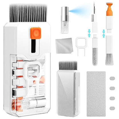 Keyboard Cleaning Kit Laptop Cleaner, 10-in-1 Computer Screen Cleaning Brush Tool, Multi-Function PC Electronic Cleaner Kit for iPad iPhone Pro, Earbuds, Camera Monitor, All-in-One with Patent - amzGamess