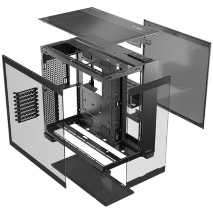 Antec C8, Fans not Included, RTX 40 Compatible, Dual-Chamber, tooless Design, Type-C, 360mm Radiator Support, Seamless Tempered Glass Front & Side Panels, High Airflow Full-Tower E-ATX PC Case