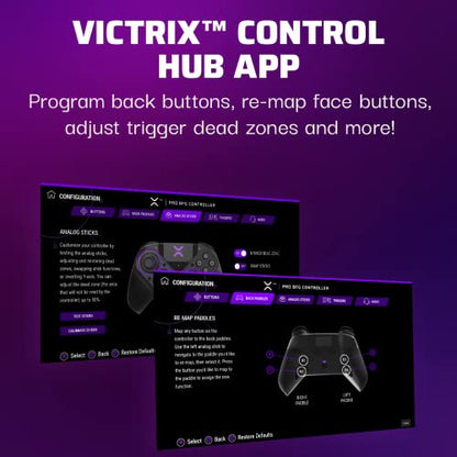 PDP Victrix Pro BFG Wireless Gaming Controller for Playstation 5 / PS5, PS4, PC, Modular Gamepad, Remappable Buttons, Customizable Triggers/Paddles/D-Pad, PC App - amzGamess