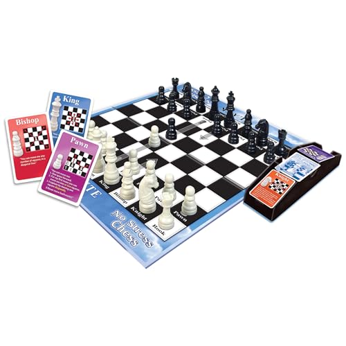 No Stress Chess by Winning Moves Games USA, Celebrating 20 Years as the Chess Teaching Game Using Innovative Action Cards, for 2 Players, Ages 7+ (1091)