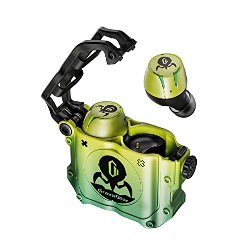 Gravastar Sirius Wireless Earbuds Bluetooth Comes with Knowles Balanced Armatures and 7.2 mm Dynamic Drivers Music Reproducing Vividly Deep Bass 3D Stereo, Headphones for iPhone/Android(Neon Green)