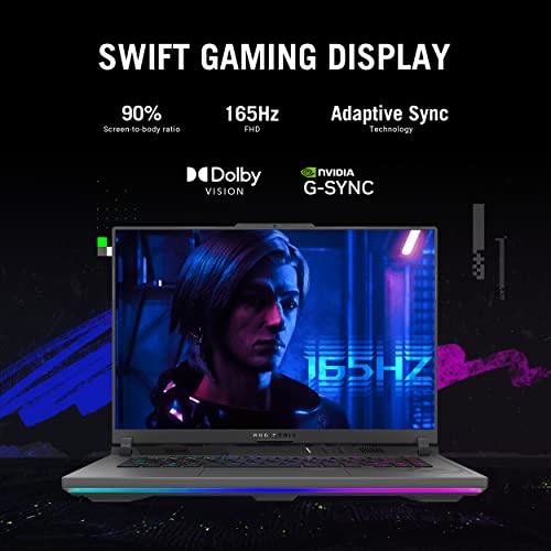 ASUS ROG Strix G16 (2023) Gaming Laptop, 16” 16:10 FHD 165Hz, GeForce RTX 4070, Intel Core i9-13980HX, 16GB DDR5, 1TB PCIe SSD, Wi-Fi 6E, Windows 11, G614JI-AS94, Eclipse Gray