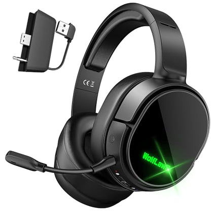 WolfLawS X1 Wireless Gaming Headset for Xbox Series X|S, Xbox One, PS5, PC, Mac, Nintendo Switch, Bluetooth Over Ear Gaming Headphones with Detachable Noise Canceling Microphone, 40H Battery - amzGamess