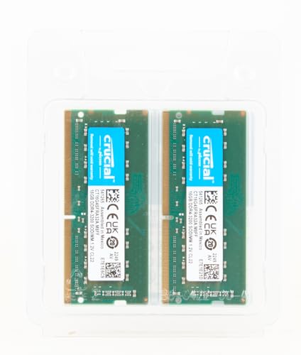 Crucial RAM 32GB Kit (2x16GB) DDR4 3200MHz CL22 (or 2933MHz or 2666MHz) Laptop Memory CT2K16G4SFRA32A