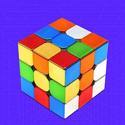 HELLOCUBE Cyclone Boys 3x3 Speed Cube Magnetic Reflective Mirror Reflective,Stickerless Magic Cube Puzzle Toys - amzGamess