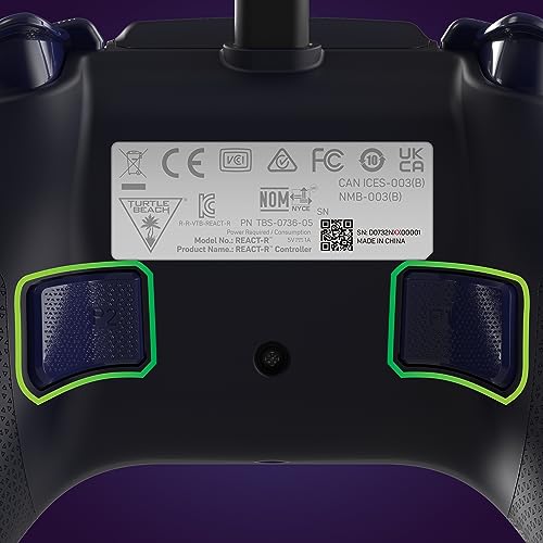 Turtle Beach REACT-R Wired Game Controller – Officially Licensed for Xbox Series X & S, Xbox One, and Windows 10|11 PC’s – Nebula - amzGamess