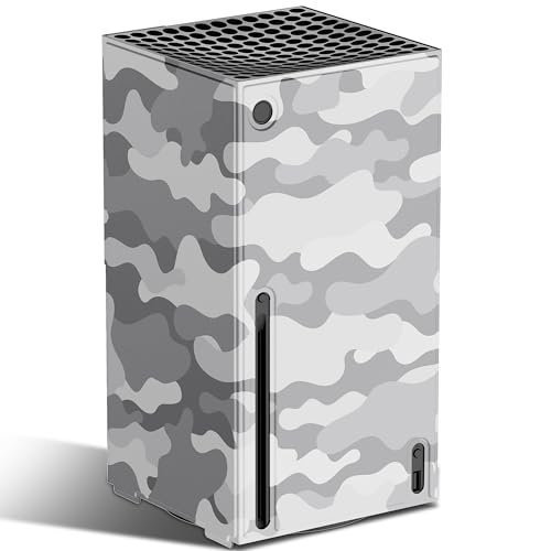 Wraps for Xbox Series X Console, Mytrix Custom X-Box Series X Cover Skin, Magnetic Protective Case for Easy Installation,Full Protection -Gray Camo