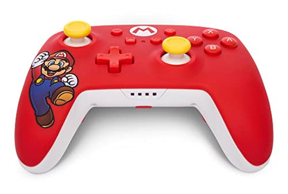 PowerA Wireless Nintendo Switch Controller - Mario Joy, AA Battery Powered (Battery Included), Pro Controller for Switch, Advanced Gaming Buttons, Officially Licensed by Nintendo - amzGamess