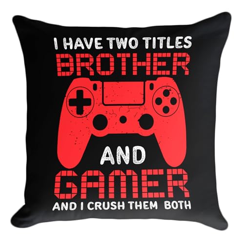 PreLiving Funny Gaming Throw Pillow Cover, Gamer Gifts for Teenage Boys, Gift for Grandson Son, Kids Boys Gaming Room Decor, 18 × 18 Inch - amzGamess