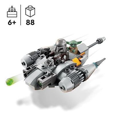 LEGO Star Wars The Mandalorian’s N-1 Starfighter Microfighter, Building Toy Set for Kids Ages 6 and Up with Mando and Grogu 'Baby Yoda' Minifigures, Fun Gift Idea for Action Play, 75363