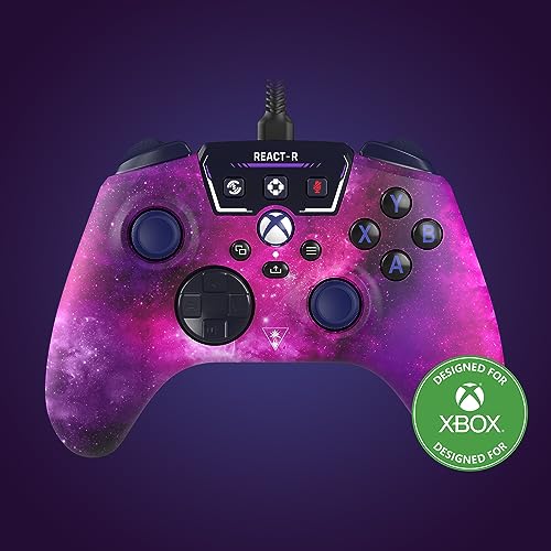 Turtle Beach REACT-R Wired Game Controller – Officially Licensed for Xbox Series X & S, Xbox One, and Windows 10|11 PC’s – Nebula - amzGamess