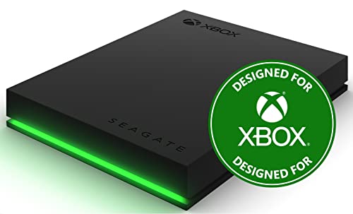 Seagate Game Drive for Xbox 2TB External Hard Drive Portable HDD - USB 3.2 Gen 1, Black with built-in green LED bar , Xbox Certified, 3 year Rescue Services (STKX2000400) - amzGamess