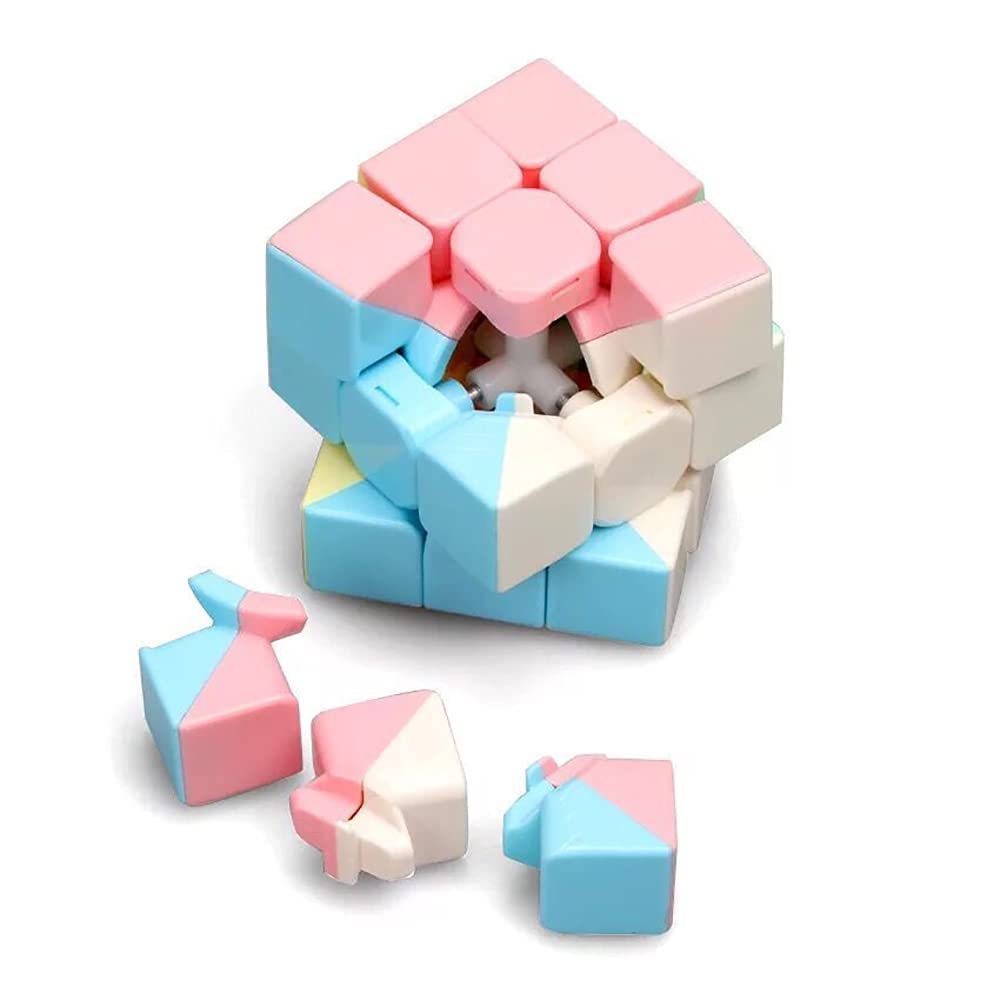 Magic Cube Set, Educational Speed Cubes 3 Pack of 2x2x2 3x3x3 Pyramid Smooth Puzzle Cube - amzGamess