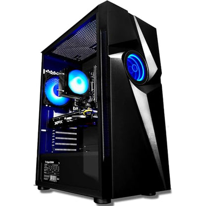 SAAV T102 Vortex Gaming PC Desktop Computer Tower - Intel Core i5 3.2GHz, 16GB, NVIDIA GEFORCE GTX 1660 6GB GDDR6, 1TB SSD, RGB, WiFi 5, Bluetooth, Windows 10, Mouse & Keyboard, 1 Year Warranty