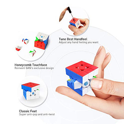 GAN 330 Cube Key Ring 3x3 Speed Cube Keychains Mini Cube Toys Gift 1.2 Inch (Standard Version) - amzGamess