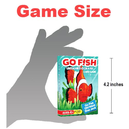 Arizona GameCo GO Fish Untamed Oceans Card Game for Kids Age 4-8 | Play Go Fish, Old Maid and Slap Jack Using The Same Deck | Easy to Learn | Fun Gift Boy or Girl