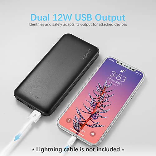 Miady 2-Pack 10000mAh Dual USB Portable Charger, USB-C Fast Charging Power Bank, Backup Charger for iPhone 15/14/13, Galaxy S23/22, Pixel and etc