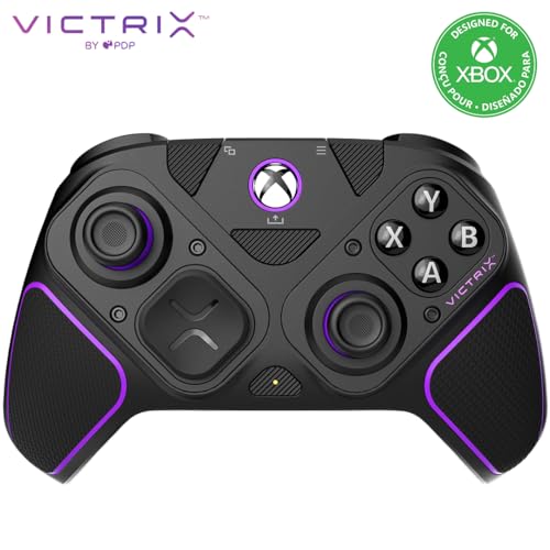 PDP Victrix Pro BFG Wireless Gaming Controller for Xbox Series X|S, Xbox One, Windows 10/11, Modular Gamepad, Dolby Atmos Audio, Remappable Buttons, Customizable Triggers/Paddles/D-Pad, PC App, Black - amzGamess