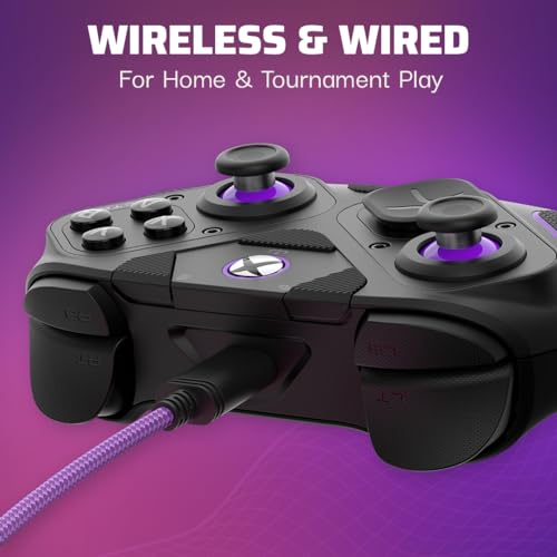 PDP Victrix Pro BFG Wireless Gaming Controller for Xbox Series X|S, Xbox One, Windows 10/11, Modular Gamepad, Dolby Atmos Audio, Remappable Buttons, Customizable Triggers/Paddles/D-Pad, PC App, Black - amzGamess