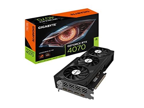 GIGABYTE GeForce RTX 4070 WINDFORCE OC 12G Graphics Card, 3X WINDFORCE Fans, 12GB 192-bit GDDR6X, GV-N4070WF3OC-12GD Video Card - amzGamess