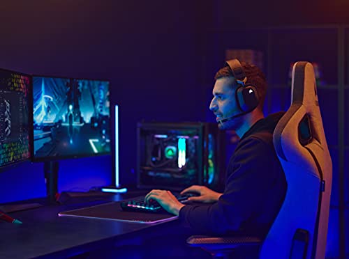 CORSAIR HS80 RGB WIRELESS Multiplatform Gaming Headset - Dolby Atmos - Lightweight Comfort Design - Broadcast Quality Microphone - iCUE Compatible - PC, Mac, PS5, PS4 - Black - amzGamess