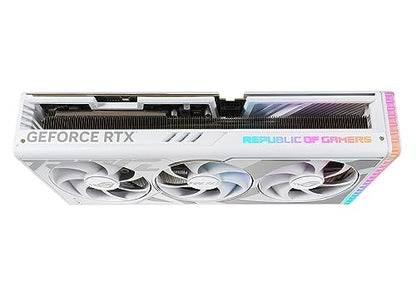 ASUS ROG Strix GeForce RTX™ 4090 White OC Edition Gaming Graphics Card (PCIe 4.0, 24GB GDDR6X, HDMI 2.1a, DisplayPort 1.4a) - amzGamess