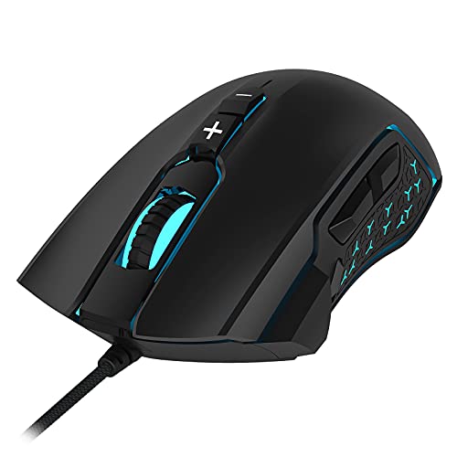 LeadsaiL Gaming Mouse Wired RGB PC Gaming Mice,Up to 7200 DPI, 8 Programmable Buttons,6 Color Backlight, Ergonomic Optical Computer Wired Mouse with Fire Button for Desktop PC Laptop Gamer & Work - amzGamess