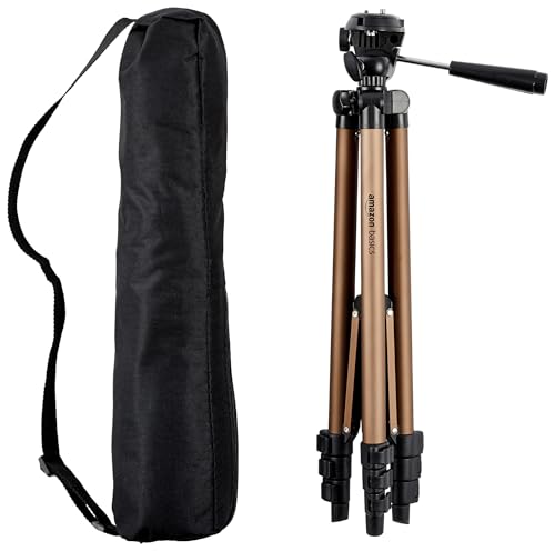 Amazon Basics 50-inch Lightweight Camera Mount Tripod Stand With Bag, Black/Brown - amzGamess