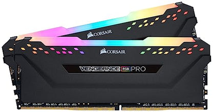 Corsair VENGEANCE RGB PRO DDR4 32GB (2x16GB) 3200MHz CL16 Intel XMP 2.0 iCUE Compatible Computer Memory - Black (CMW32GX4M2E3200C16)