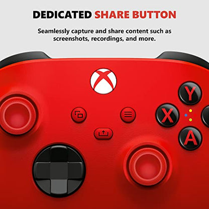Xbox Core Wireless Gaming Controller – Pulse Red – Xbox Series X|S, Xbox One, Windows PC, Android, and iOS - amzGamess