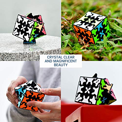 Gear Cube 3x3 with Three-Dimensional Gear Structure, Embedded Tile Design Magic Cube 3x3x3 Puzzles Toys (57mm), Suitable for Brain Development Puzzle Games for Children and Adults - amzGamess