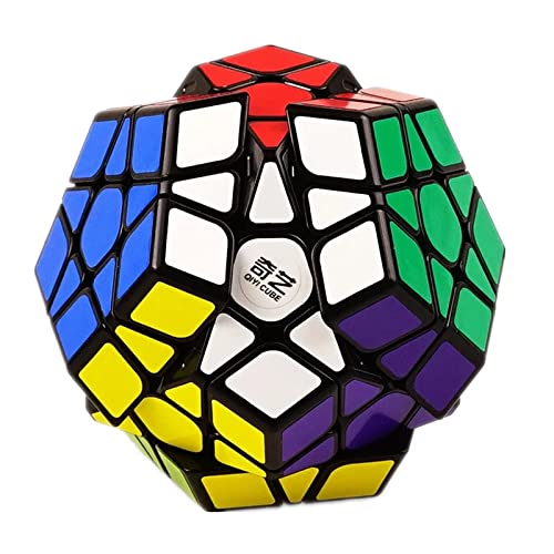 Megaminx Speed Cube, 3x3x3 Pentagonal Speed Cube Dodecahedron Magic Cube Puzzle Black - amzGamess