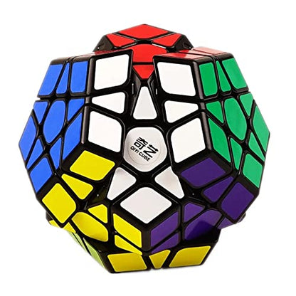 Megaminx Speed Cube, 3x3x3 Pentagonal Speed Cube Dodecahedron Magic Cube Puzzle Black - amzGamess