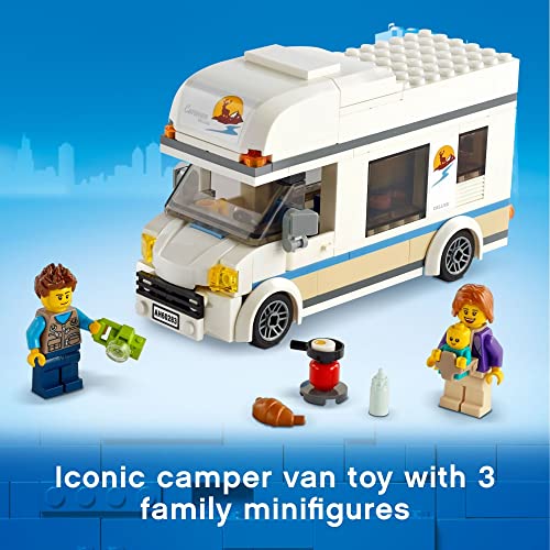 LEGO City Great Vehicles Holiday Camper Van 60283 Toy Car for Kids Ages 5 Plus Years Old, Caravan Motorhome, Gifts for Boys and Girls