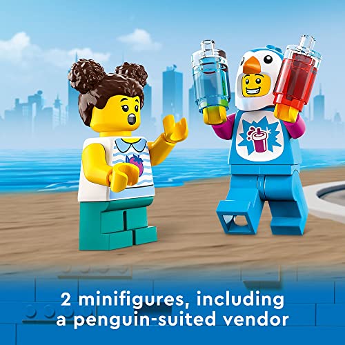 LEGO City Penguin Slushy Van Building Toy - Featuring a Truck and Costumed Minifigure, Great Gift Idea for Boys and Girls, Truck Toy for Kids Ages 5 and Up, 60384