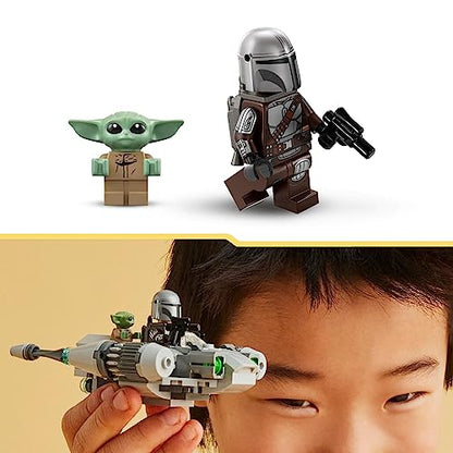 LEGO Star Wars The Mandalorian’s N-1 Starfighter Microfighter, Building Toy Set for Kids Ages 6 and Up with Mando and Grogu 'Baby Yoda' Minifigures, Fun Gift Idea for Action Play, 75363