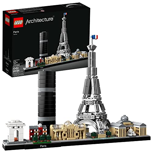 LEGO Architecture Paris Skyline, Collectible Model Building Kit with Eiffel Tower and The Louvre, Skyline Collection, Office Home Décor, Unique Gift to Unleash Any Adult's Creativity, 21044