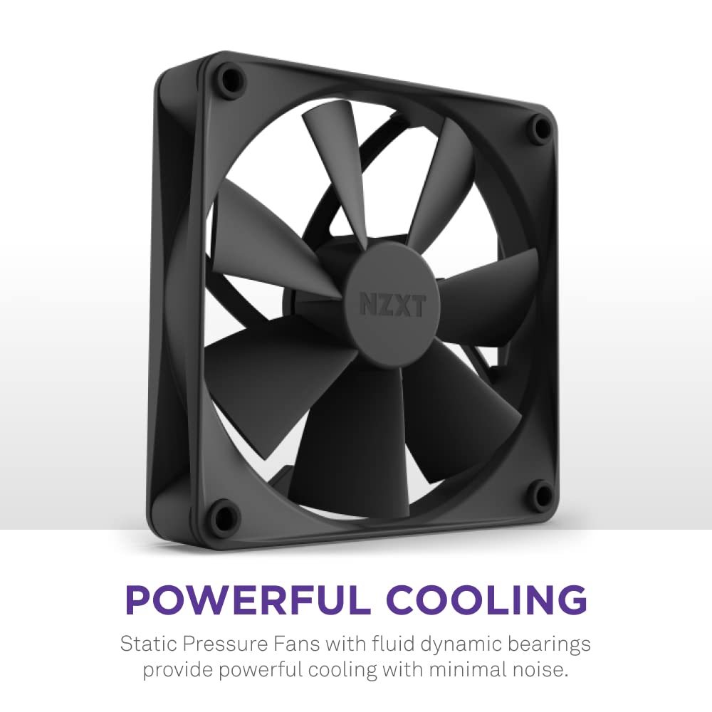 NZXT Kraken 240 - RL-KN-240-B1 - 240mm AIO CPU Liquid Cooler - Customizable 1.54" Square LCD Display for Images, Performance Metrics and More - High-Performance Pump - 2 x F120P Fans - Black - amzGamess