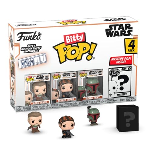 Funko Bitty Pop! The Mandalorian Mini Collectible Toys 4-Pack - Cobb Vanth, Fennec Shand, Boba Fett, & Mystery Chase Figure (Styles May Vary) - amzGamess