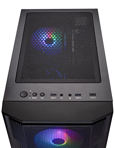 Skytech Shadow Gaming PC, Intel i5 13400F 2.5 GHz (4.6GHz Turbo Boost), NVIDIA RTX 3050, 1TB NVME, 32GB DDR5 RAM 5600 RGB, 600W Gold PSU, Wi-Fi, Win 11 Home