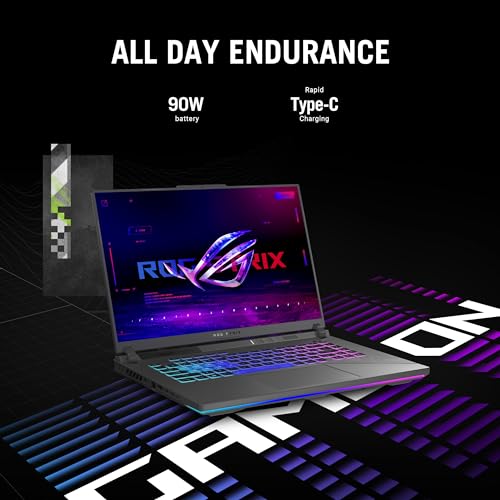 ASUS ROG Strix G16 (2024) Gaming Laptop, 16” Nebula Display 16:10 QHD 240Hz, GeForce RTX 4060, Intel® Core™ i9-14900HX, 16GB DDR5-5600, 1TB PCIe SSD, Wi-Fi 6E, Windows 11, G614JVR-ES94