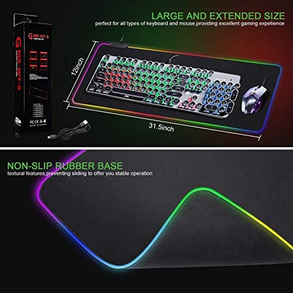 RGB Mousepad Led Mouse Pad, Large Mouse Pad,Led and Big Mouse mat - amzGamess