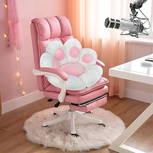 MOONBEEKI Cat Paw Cushion Comfy Kawaii Chair Plush Cushions Shape Lazy Pillow for Gamer Chair 28"x 24" Cozy Floor Cute Seat Kawaii for Girl Worker Gift, Dining Room Bedroom Decorate White - amzGamess