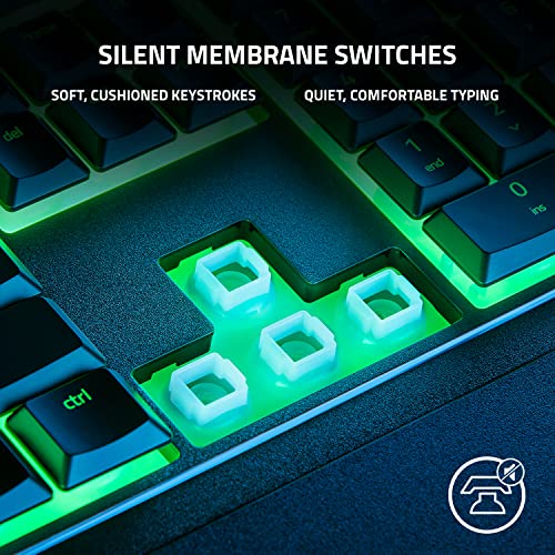 Razer Ornata V3 X Gaming Keyboard: Low-Profile Keys - Silent Membrane Switches - Spill Resistant - Chroma RGB Lighting - Ergonomic Wrist Rest - Classic Black - amzGamess