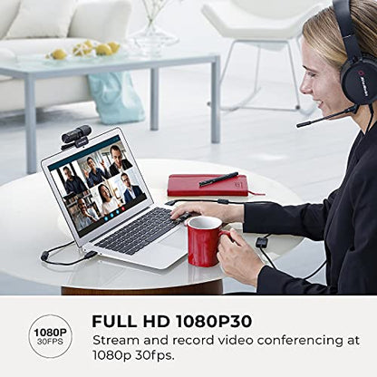 AVerMedia Live Streamer Cam 313 - Full HD 1080P Webcam with Privacy Shutter, Dual Microphone, 360 Degree Swivel for Video Conference - NDAA Compliant (PW313) - amzGamess