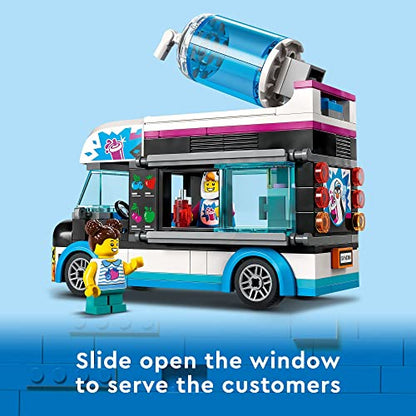 LEGO City Penguin Slushy Van Building Toy - Featuring a Truck and Costumed Minifigure, Great Gift Idea for Boys and Girls, Truck Toy for Kids Ages 5 and Up, 60384