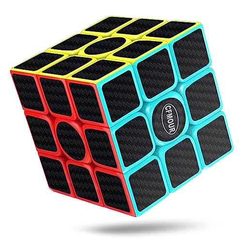 CFMOUR Original Speed Cube 3x3x3,Fast Magic Cube for Kids,Smooth Carbon Fiber Cubes,Puzzle Toys - amzGamess