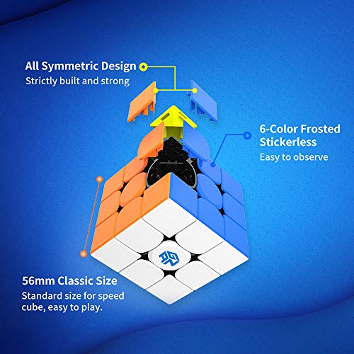 GAN 356 R S, 3x3 Speed Cube Gans 356RS Magic Cube(Stickerless) - amzGamess