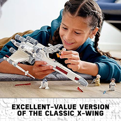 LEGO Star Wars Luke Skywalker's X-Wing Fighter 75301 Building Toy Set - Princess Leia Minifigure, R2-D2 Droid Figure, Jedi Spaceship from The Classic Trilogy Movies, Great Gift for Kids, Boys, Girls